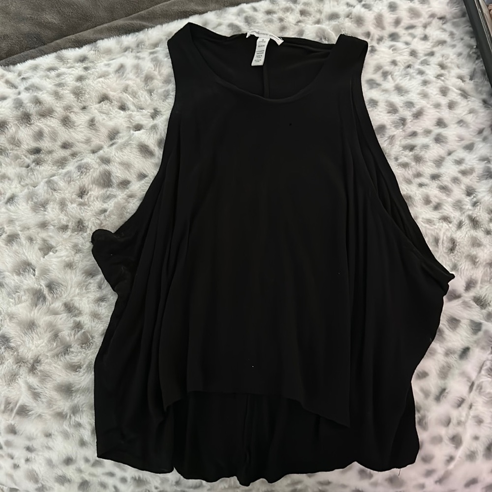 black distressed muscle tee
